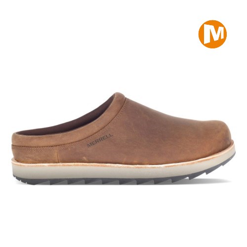Merrell Juno Clog Leather Clogs Herren Braun [DE-BPYXC]